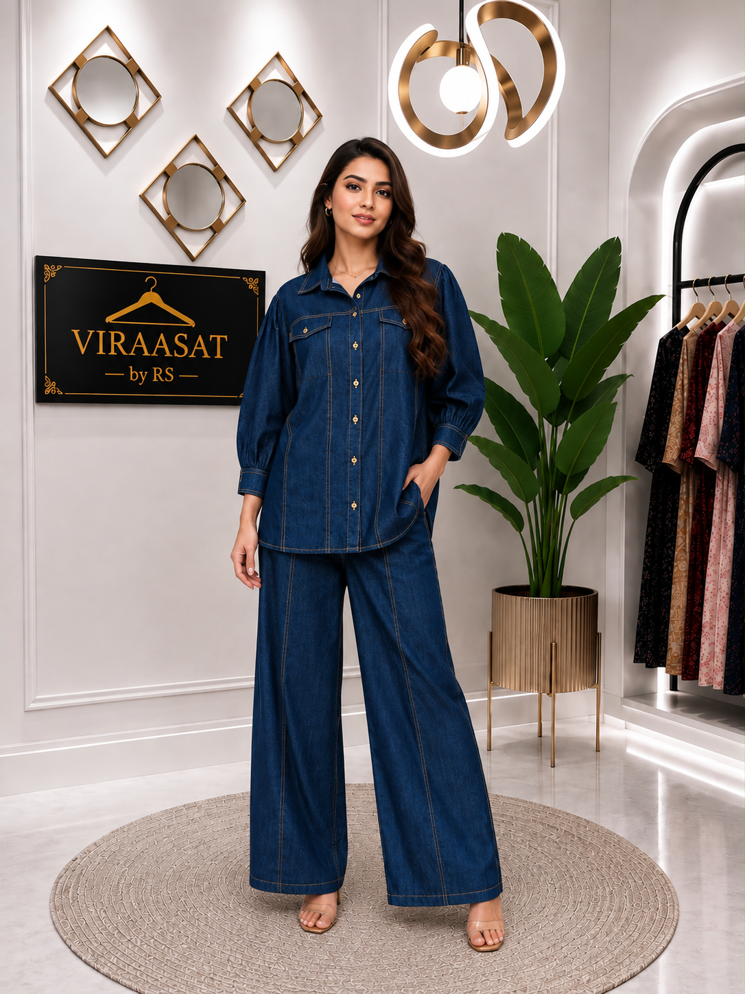 VS-195 Midnight Denim Coord Set