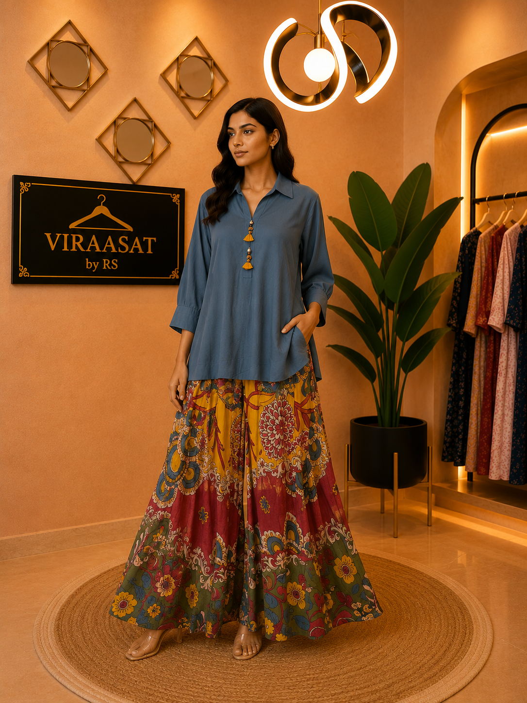VS171 Steel Blue Coord Set