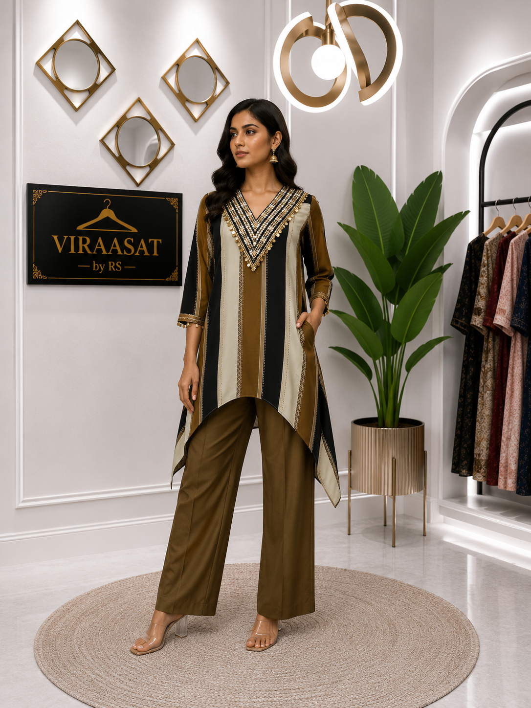 VS158 Olive Heritage Coord Set