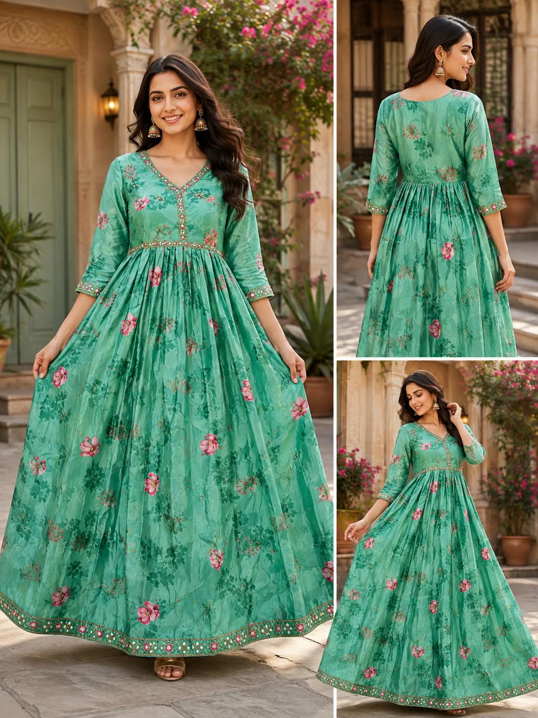 Green Anarkali
