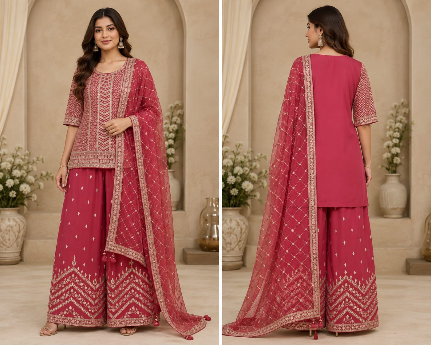 Pink Sharara