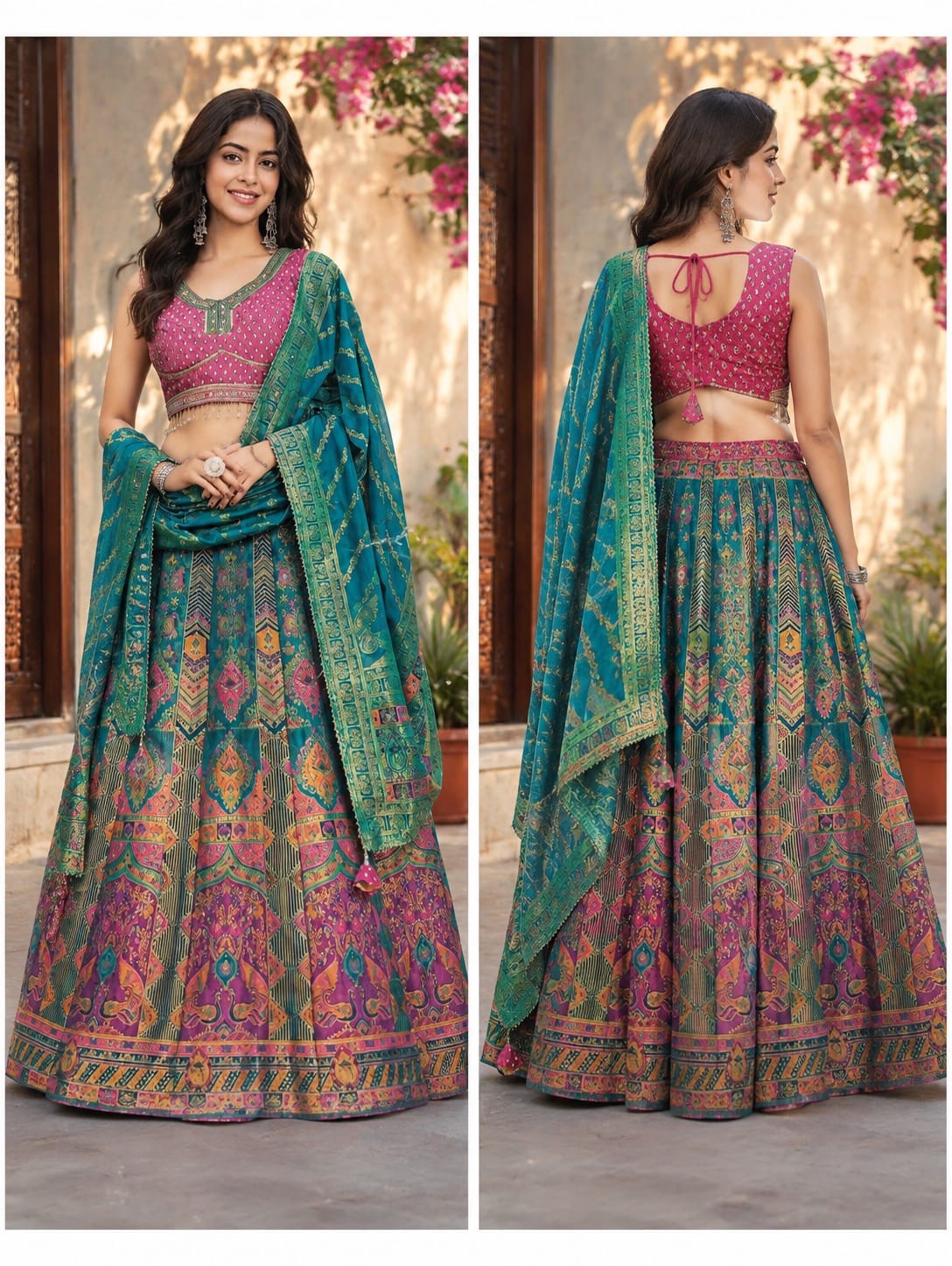 Teal Lehenga